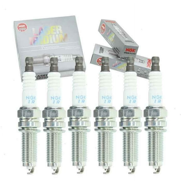 6 pc NGK Laser Iridium Spark Plugs compatible with Honda Accord 3.5L V6 2008-2017