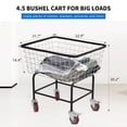 thumbnail image 7 of DEXTRUS Rolling Laundry Cart with 360° Swivel Brake Casters, Anti Rust Coating Steel Frame with Galvanized Finish, 7 of 7