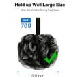 thumbnail image 4 of NOGIS Bath Shower Loofah Sponge 70g Bath Mesh Pouf Shower Ball Body Scrubber Exfoliating Bath Sponge for Women and Men, Set of 3, Black, 4 of 7