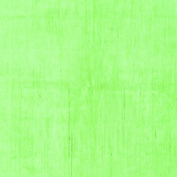 Ahgly Company Indoor Square Solid Green Modern Area Rugs, 4' Square