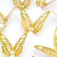 thumbnail image 3 of JJKBVCLO Metal Texture 3D Stereoscopic Hollow Simulation Butterfly Wall Stickers 12 PCs, 3 of 5