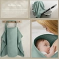 thumbnail image 5 of Muslin Nursing Cover for Baby Breastfeeding, Breathable Cotton Breastfeeding Cover with Rigid Hoop for Mother Nursing Apron, Multi-use Carseat Canopy, 5 of 12