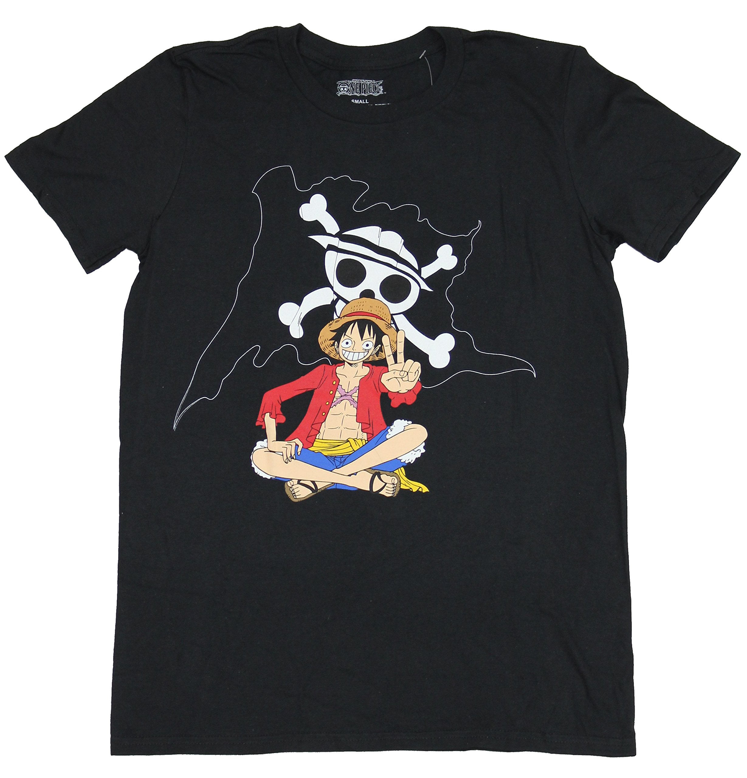 GE Animation - One Piece Shonen Jump Mens T-Shirt - Luffy Seated by ...