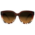 thumbnail image 7 of Bi-Focal Sun Readers Oversize Round Audrey Hepburn Sunglasses Matte Dark Brown - 3.5 / Dark Brown, 7 of 7