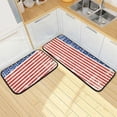 thumbnail image 7 of Abrasion American Flag Anti Fatigue Mats for Kitchen Floor, Set of 2 Non Skid Washable Waterproof Anti Kitchen Floor Mats for Kitchen Office Laundry Room Bathroom (19"x27"+19"x47"), 7 of 7