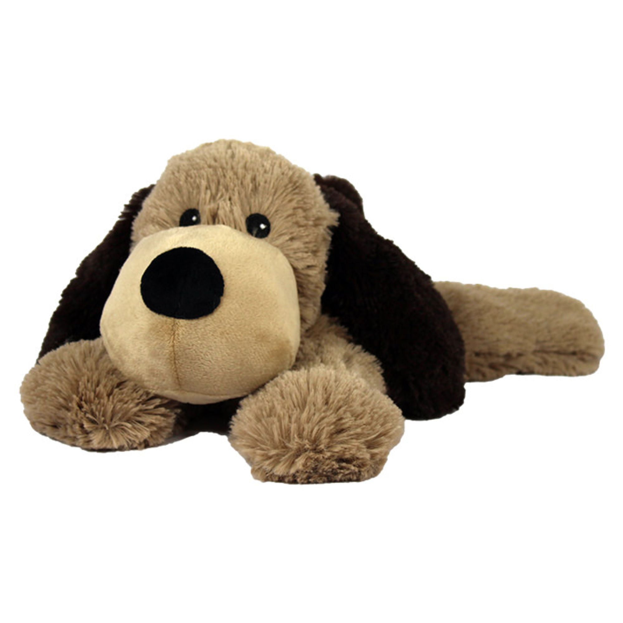 13" Black and Brown Microwavable Plush Dog Stuffed Animal