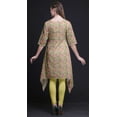 thumbnail image 3 of Bimba Yellow Ranunculus Tango Floral Women Kurtas Ethnic Printed Asymmetric Summer Wear Tops For Women XXX-Large, 3 of 6
