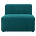 thumbnail image 5 of Modway Bartlett Upholstered Fabric Armless Chair in Teal, 5 of 8