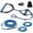 Blue&Black, variant on 75FT Wakeboard Rope and Handle, 4 Sections Adjustable Water Ski Ropes for Water Skiing, Floating Wakeboard Tow Rope Watersport Lines for Waterskiing, Wakeboarding, Kneeboarding