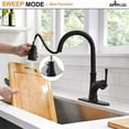 thumbnail image 2 of Zovajonia Commercial Kitchen Sink Faucet Pull Down Sprayer Matte Black with Cover Plate, 2 of 7