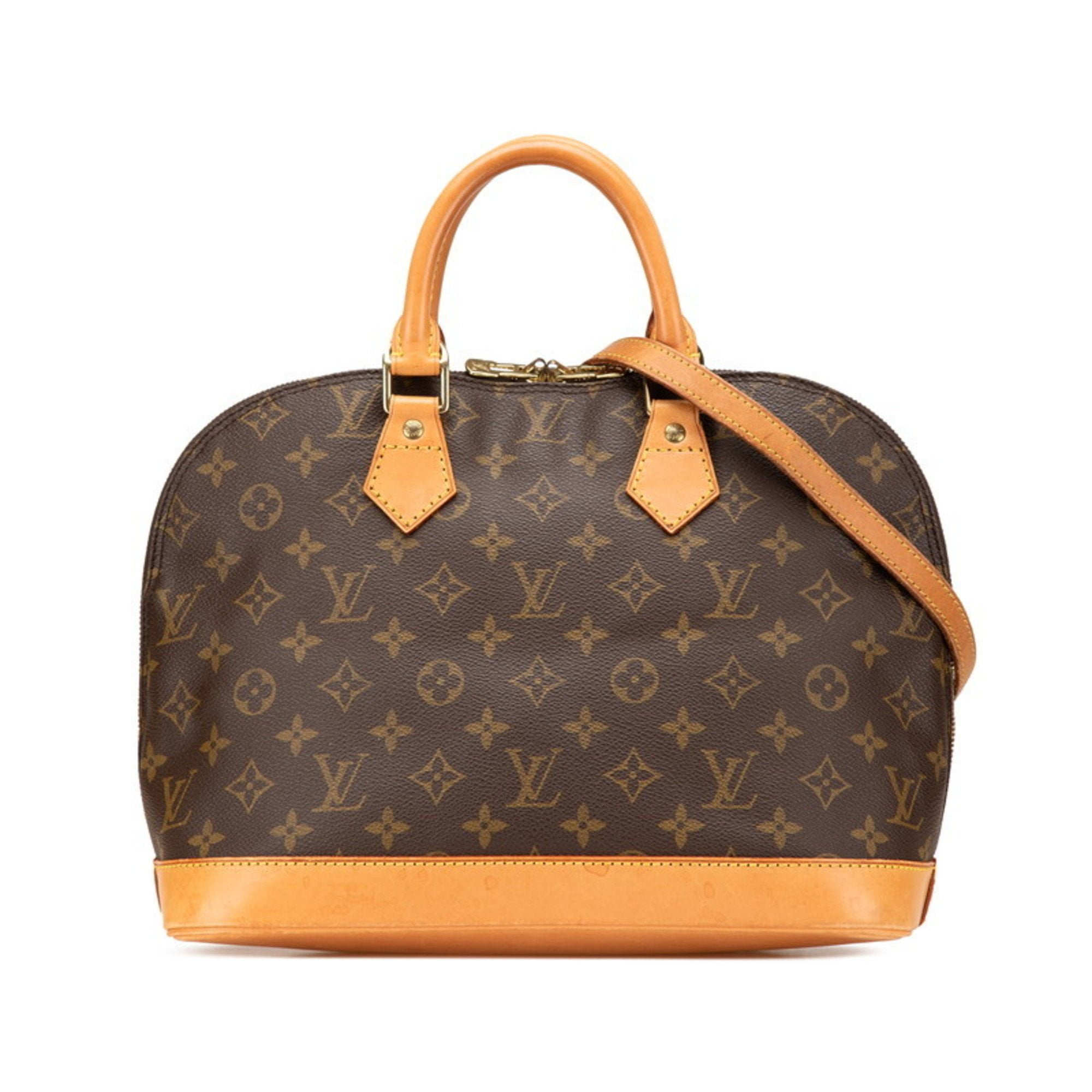 Pre-Owned Louis Vuitton Monogram Alma PM Handbag Shoulder Bag M51130 Brown PVC... (Good)