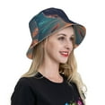 thumbnail image 6 of Honeii Starry Sky Cloud Puppy for Unisex Bucket Hat Waterproof Rain Hat Reversible Shiny Rave Bucket Hat for Concert Festival Boonie Cap, 6 of 6