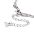 thumbnail image 3 of PVD Vacuum Plating 304 Stainless Steel Double Satellite Chains Multi-strand Anklet Beaded Round Snake Chains Anklet Golden Stainless Steel color, 3 of 3