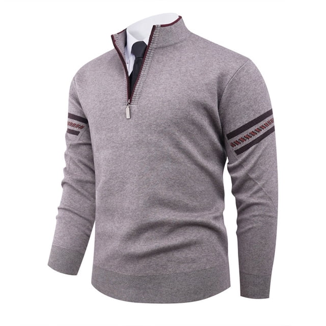 Yusimy Tricot pour Hommes Chandail Décontracté Chandail à Manches Longues Chandail Extensible Chandail Couleur Unie Col Rond Style Moderne
