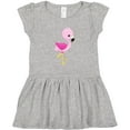 thumbnail image 3 of Inktastic Cute Flamingo, Baby Flamingo, Pink Flamingo, Bird Girls Toddler Dress, 3 of 5