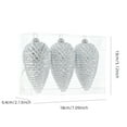 thumbnail image 3 of chaungfeng 3 Pieces Special Shaped Pines Cones Christmas Ornaments, 5 Inch Tree Pendant Plastic Decoration for Party Shopping Mall Holiday Window Scene Layout Car Hanging Decorations, 3 of 6