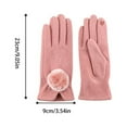 thumbnail image 3 of Women's Gloves Mittens Gloves Women'S Hot Elastic Light Slim And Warm Gloves Wool Ball Closure Touching Screen Gloves, Women's Accessories Gloves Mittens, 3 of 4