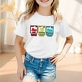 thumbnail image 2 of Vêtements pour Filles T-Shirts à Manches Courtes Imprimés pour Filles Col Ras du Cou T-Shirts d'Été pour Adolescentes Hauts pour Filles 6-7 Ans Mode Filles, 2 of 4