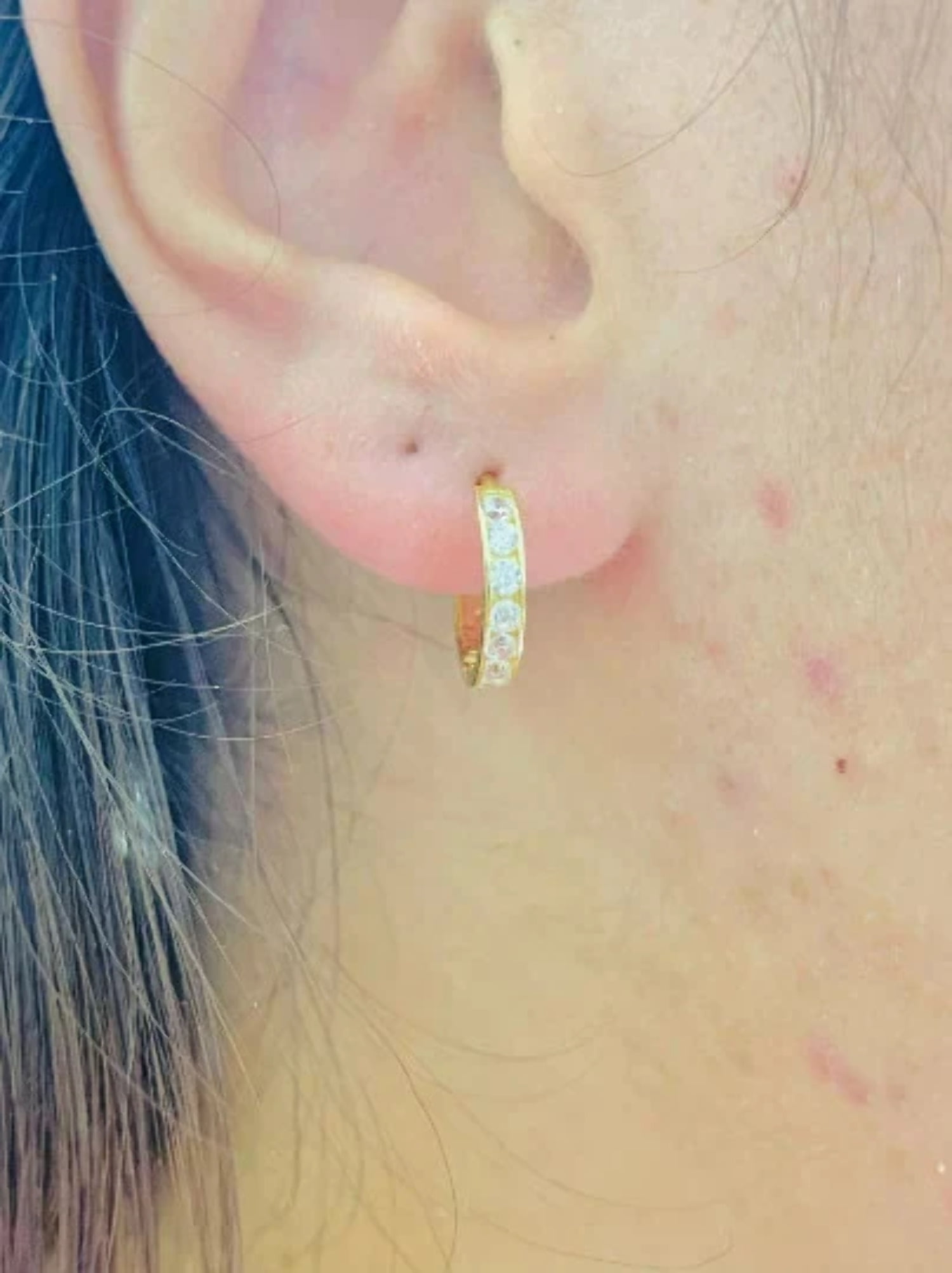 Arracadas De Oro 14KT / 14KT Gold Huggies Earrings 7MM – JDG Jewelers