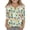 Green(Floral Print), variant on Cute Teen Girl Shirts Size 7 Summer 3/4 Sleeve Button V Neck Floral Print Tee Shirts Trendy Loose Comdy Clothes for Teen Girls Basic T-Shirts Watermelon Red 9-10 Years
