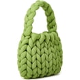 thumbnail image 6 of Women's Knit Clutch Bag Handmade Woven Polyeater Knit Satchel Purse Handbag Shoulder Solid Color Bag, 6 of 8