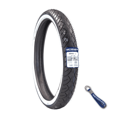Metzeler ME 888 Marathon Ultra White Wall MH90-21 Front Tire with Keychain
