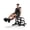 Red-black, variant on Heavy Duty 700LB Leg Extension & Wave Machine for Home Gym – Adjustable Seated & Lying Bench – 12-Position Strength Training Equipment– Compatible with 1" & 2" Weight Plates–Red-Black