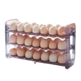 thumbnail image 3 of Huevera abatible para puerta lateral de refrigerador, organizador de huevos transparente, bandeja para huevos violeta, 3 of 9
