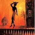thumbnail image 2 of Dahlke, Izabella 26x26 Black Ornate Wood Framed with Double Matting Museum Art Print Titled - African Girls I, 2 of 4