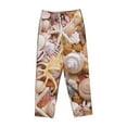 thumbnail image 4 of Sigee Colorful Seashells Print Women's Soft Pajama Pants - Breathable and Comfortable Lounge Sleep Bottoms with Elastic Waistband and Pockets-XX-Large, 4 of 9