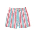 thumbnail image 1 of ameIAEA Mens Summer Drawstring Beach Short with Pockets Elastic Waisted Striped Lounge Shorts, 1 of 2