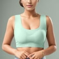 thumbnail image 2 of Sngxgn Sport Bras Padded Strappy Cropped Bras for Yoga Workout Fitness Low Impact(Green,L), 2 of 4