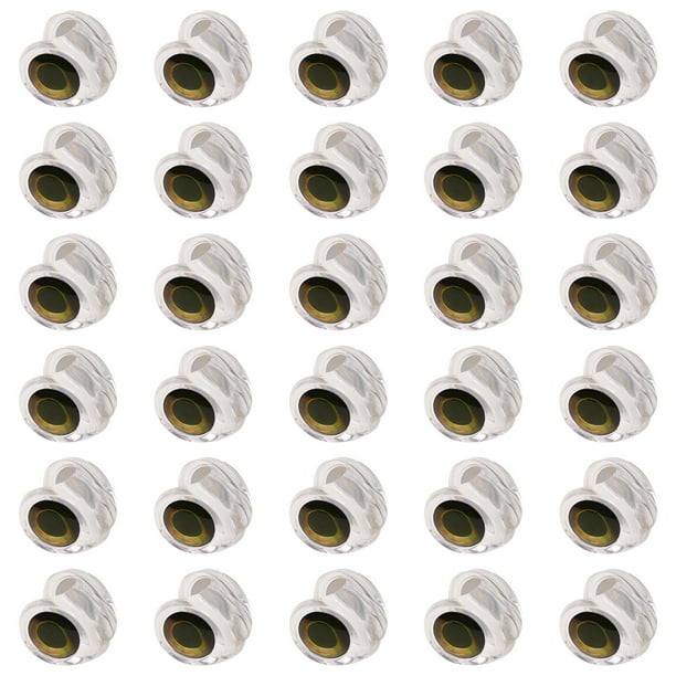 30 piezas de streamers de peces artificiales para atar moscas, ideales para manualidades en agua salada. Peces artificiales transparentes y duraderos. 8 mm