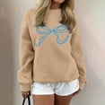 thumbnail image 2 of Gkeoshab Sweaters for Women Women's Oversized Sweaters 2025 Fall Outfits Trendy Crewneck Knit Fashion Pullover Tops Khaki S, 2 of 5