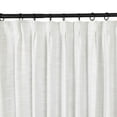 thumbnail image 3 of TWOPAGES Kyla Collection Room Darkening Lined Faux Linen Pinch Pleated Curtain, 40"x96", 1 Panel, Warm White, 3 of 6