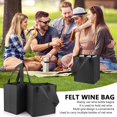 thumbnail image 3 of Bolsa para Botellas Gris Bolsa para Transporte de Botellas de 2 Piezas 24x18x15 cm Bolsa de Vino de Fieltro con 6 Compartimentos y Asa para Bebidas de Cerveza y champán JM, 3 of 5