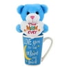 Way To Celebrate Mother’s Day Plush Toy in Latte Mug, Blue Bear