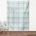 thumbnail image 4 of Ambesonne Gingham Fabric by the Yard Upholstery, Pastel Hues Tartan Artwork, 5 Yards, White Pale Blue Baby Blue, 4 of 5