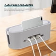 thumbnail image 2 of KAKOWELY 1pc Convenient Storage Case Simple Desktop Cable Patch Board Storage Box,12.6X"X5.12"X4.53", 2 of 5