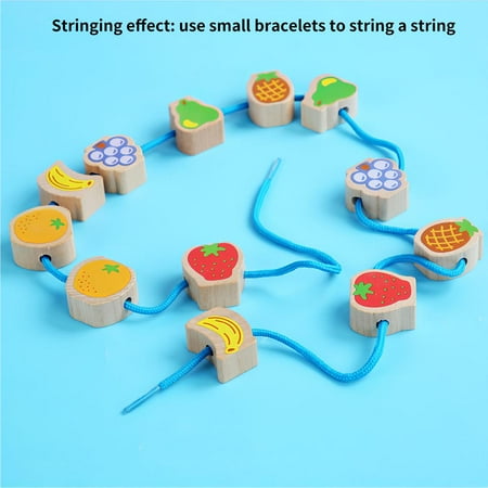 Wooden Building Block Beaded Toy Educational Toy Home Children Beaded ...