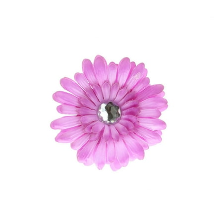 Lavender Rhinestone - Hair Accessory Lavender Rhinestone Daisy Flower Hairclip