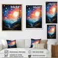 thumbnail image 4 of Designart "Meteors Stardust Cascade Painting I" Asteroids Floater Framed Wall Decor, 4 of 7