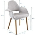 thumbnail image 4 of Modway Aegis Dining Armchair Set of 2 in Light Gray, 4 of 4