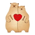 thumbnail image 1 of Rompecabezas de madera con forma de oso, juguete educativo, rompecabezas de madera, regalo, familia de osos 2 osos, 1 of 9