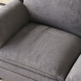 thumbnail image 5 of 141.5" Large Size 6 Seater Sofa Couch, U-Shaped Sofas with Movable Ottoman, Arm with Pockets, Modern Fabric Couches for Living Room, Apartment, Office (Gray), 5 of 11