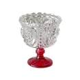 thumbnail image 1 of Copas de postre vintage con relieve, copas transparentes for helado de 250 ml con base colorida, 1 of 7