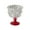Red, variant on Vintage Embossed Dessert Cups Goblet, 250ml Clear Ice Cream Sundae Cups with Colorful Footed