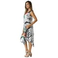 thumbnail image 2 of Riviera Sun Tie Dye Summer Dress with Floral Hand Painted Design (White / Black, X-large), 2 of 3