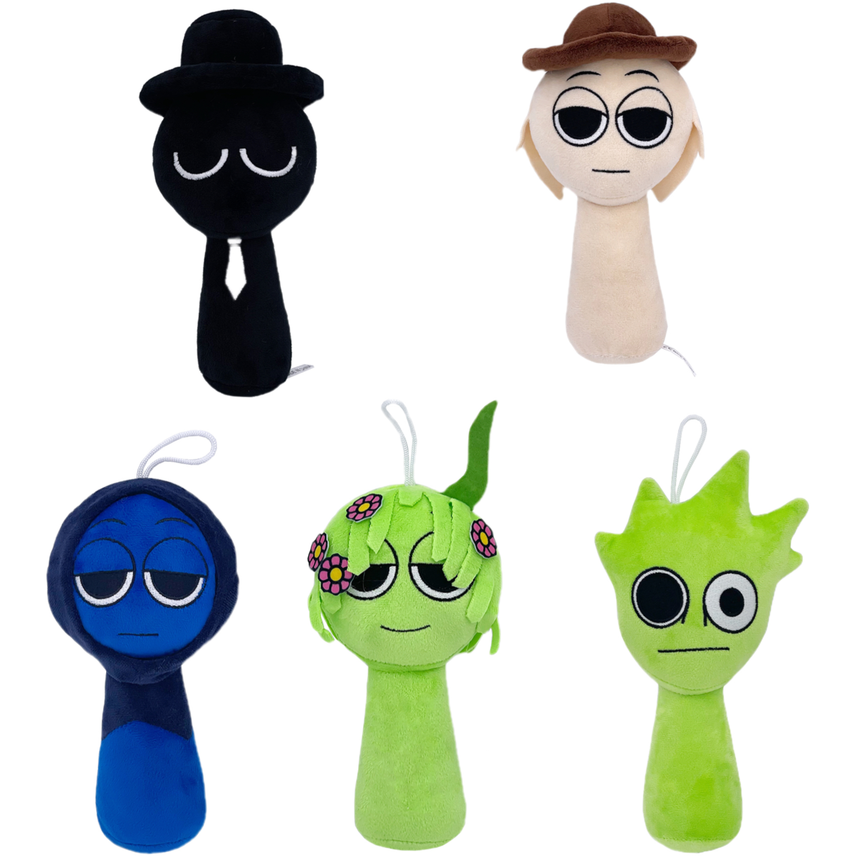 Set 2 Peluche Sprunki Morbidi 20 Cm | Personaggi Collezionabili | Regalo Per Fan