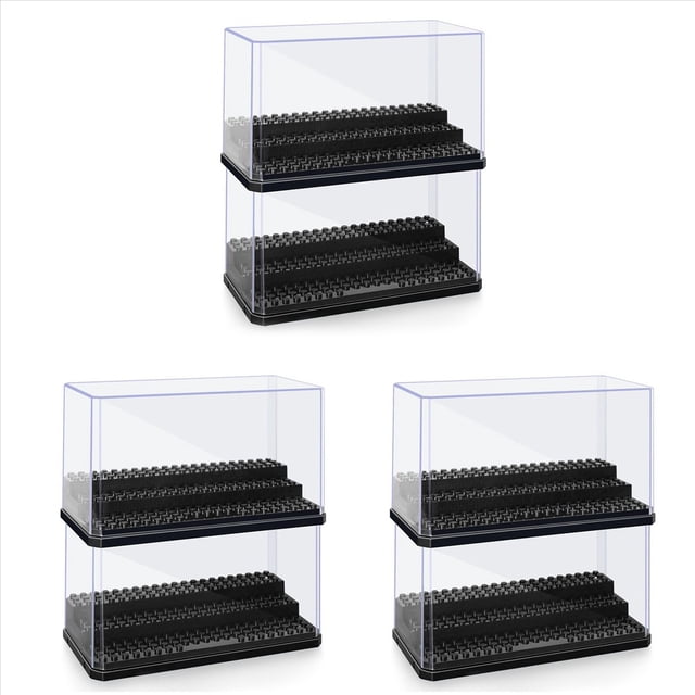 6X Caja de Presentación de Mini Figuras, Caja de Presentación de Bloques de Construcción Apilable A Prueba de Polvo para Juguetes de Figuras de Acción